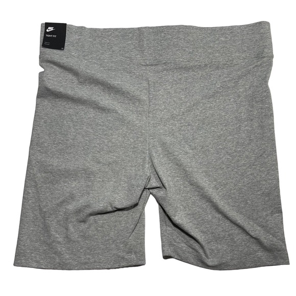 NIKE Women NSW Essential Mid Rise Bike Shorts Grey DB6053 063 - Plus Size 2X New - Picture 4 of 7